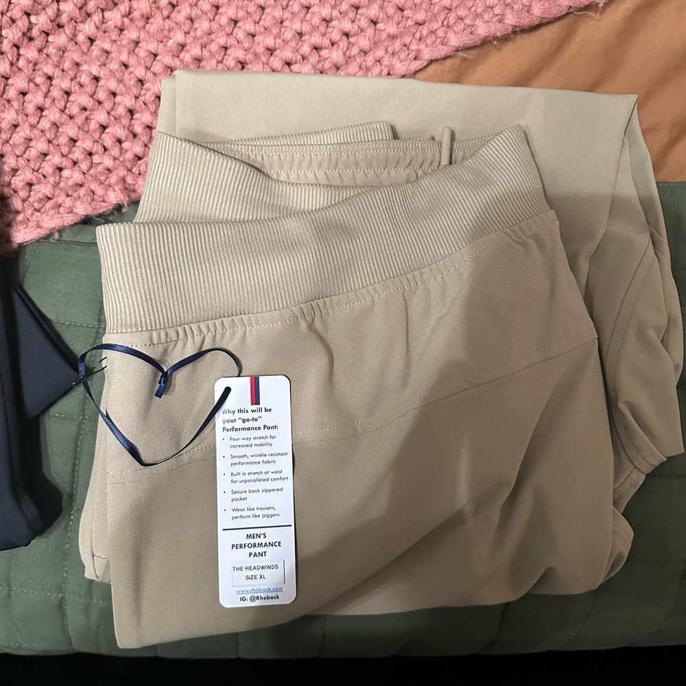 NWT Rhoback Joggers -Tan Men’s XL